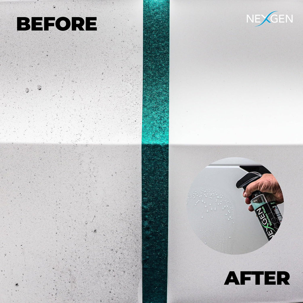 Nexgen Waterless Car Wash (8oz) - Ultimate Waterless Car Cleaner - Scratch-Free and High-Gloss Shine - On-the-Go Car Detailing - Car Cleaning Supplies - Ideal for Cars, Trucks, Boats & More!