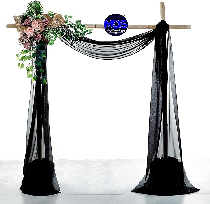 MDS Halloween Chiffon Draping Fabric - 1 Panel, 30" Wide x 40ft Long - S...