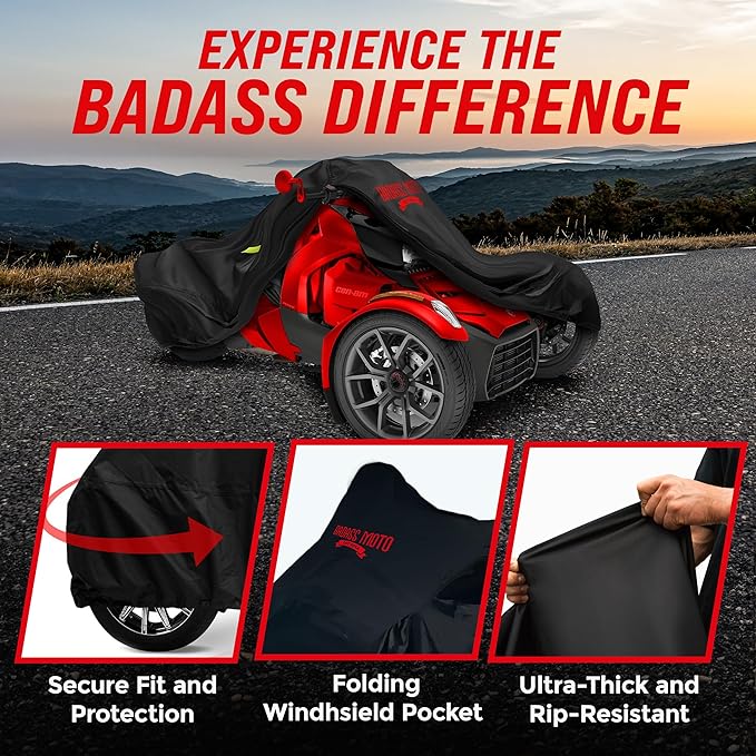 Badass Moto Can Am Ryker Cover Fits 600/900 Rally Sport Trike Three Wheeler. - Image 3