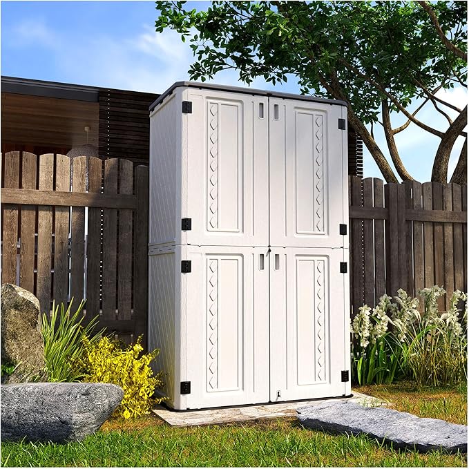HOMSPARK Storage Shed Weather Resistance, Outdoor Storage Cabinet - Image 2
