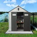 Domi 6x4 FT Outdoor Resin Storage Shed, All-Weather Double-Wall Storage Building
