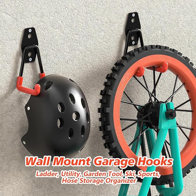 4 Pack 4.5x2.75 inch U Heavy Duty Garage Hooks, Solid Steel Wall Mount Hangers - Image 6