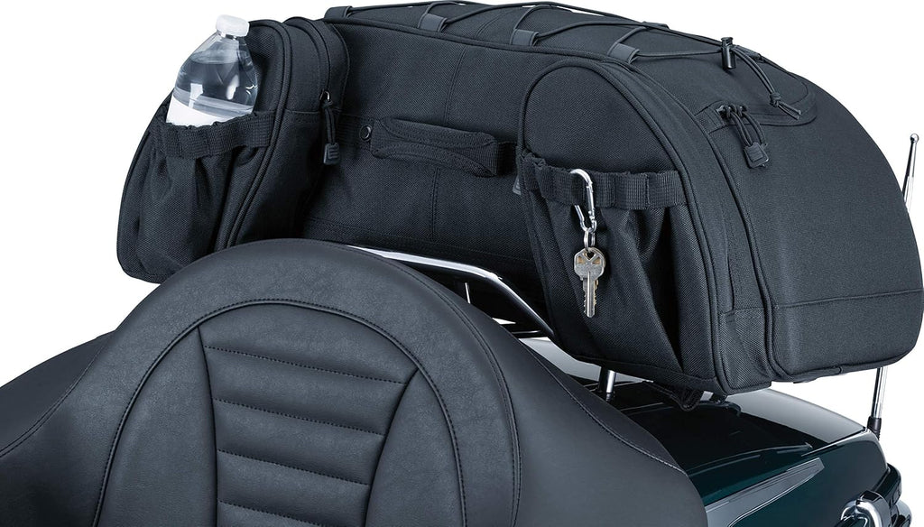 Kuryakyn 5281 Momentum Hitchhiker Motorcycle Travel Luggage: Weather Resistant Trunk Rack Bag, Black