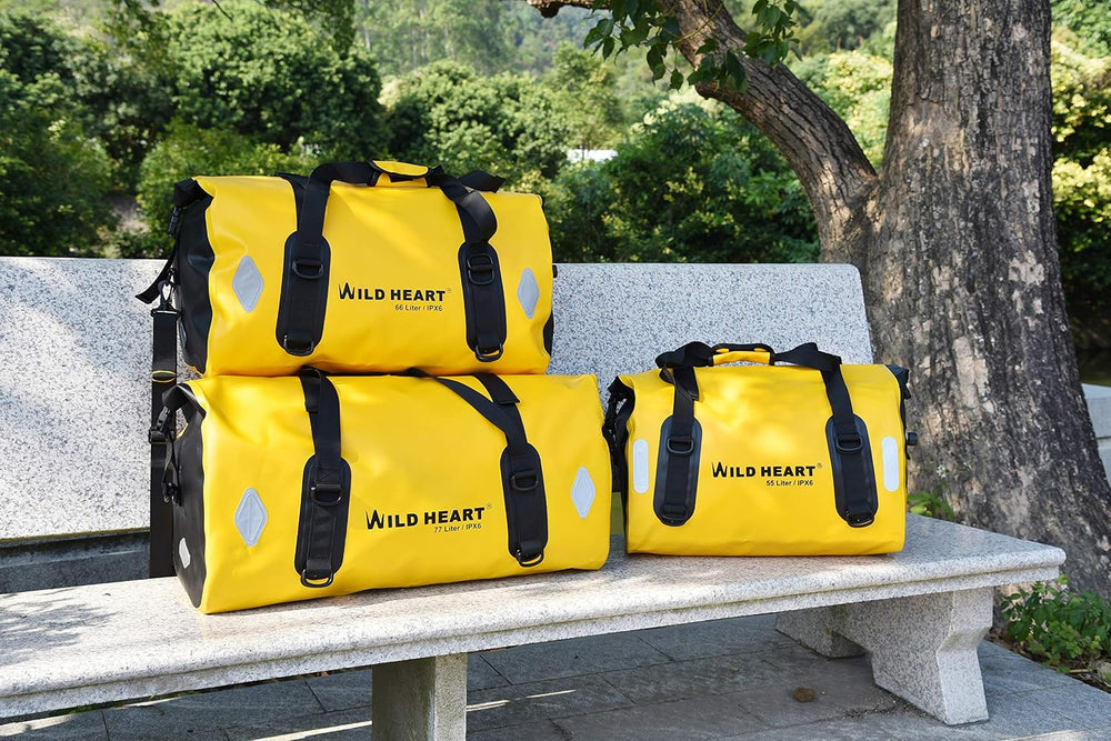 WILD HEART Waterproof Bag 55L 66L 77L Motorcycle Dry Duffel Bag for Travel,Mo...