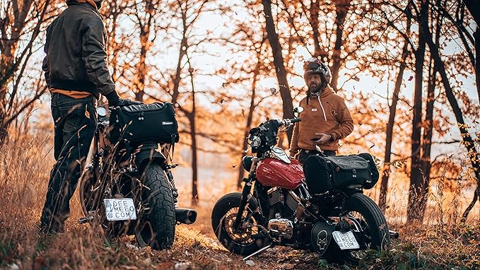 TUBE motorcycle travel luggage, made of waterproof Cordura and Italian leather - Image 4