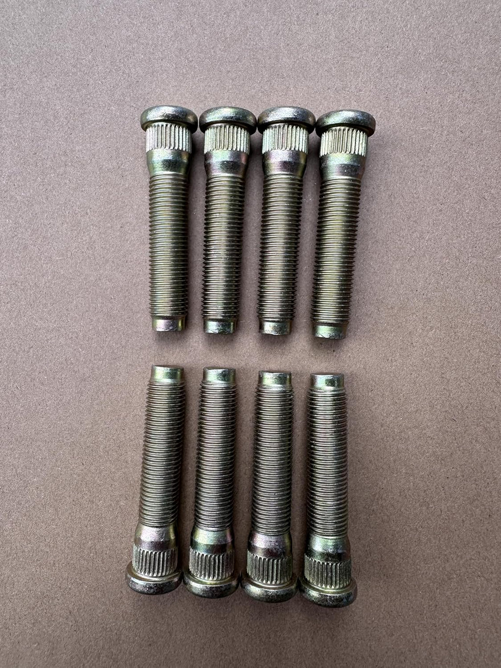 8Pcs M14*1.5 Serrated Front Wheel Lug Stud 610-490 15.7mm Knurl, 69.75mm Length Replacement for 2003-2016 Ford F250 F350 F450 F550