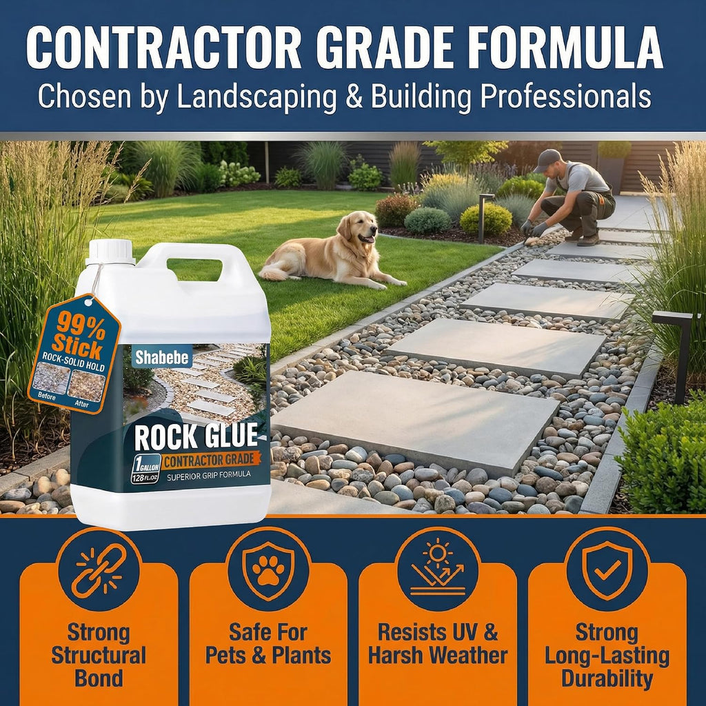 rock glue for landscaping 1 gallon - contractor, side view