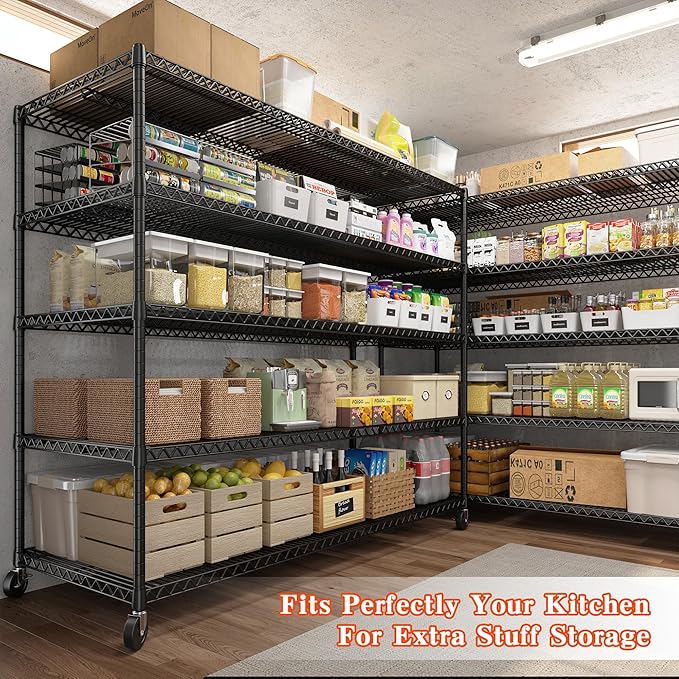 REIBII Storage Shelves 3200 LBS Capacity Wire Shelving - Image 5