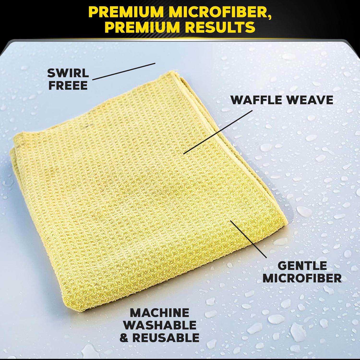 Meguiar's Water Magnet Microfiber Drying Towel - Premium Car Drying Towel That's Super Plush, Water Absorbent & Scratch-Free -1 Pack