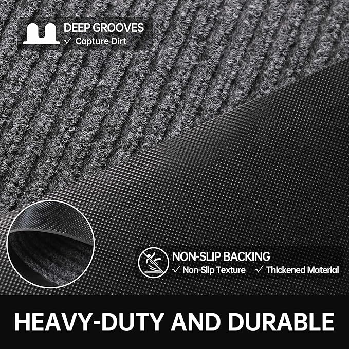 Front Door Mat, Commercial Door Mats Entrance, Low Profile Welcome Mats Non-Slip - Image 5
