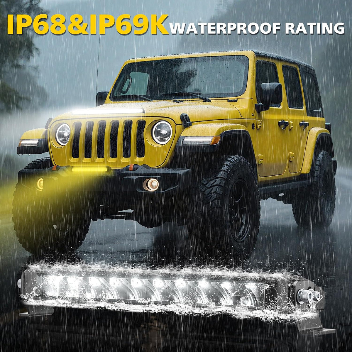 4wdking dual color slim led light bar 22, close-up detail