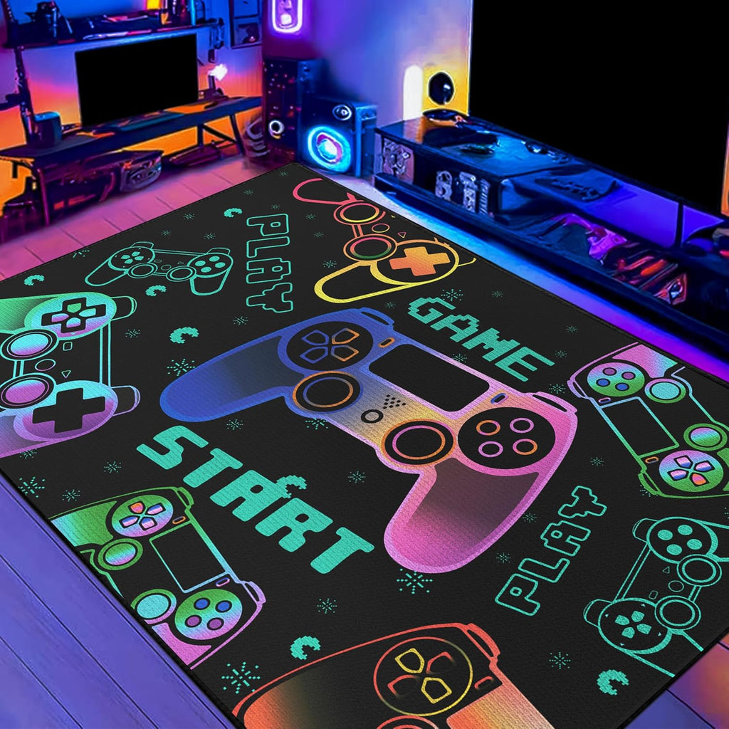 Play Gaming Rug for Bedroom Gamer Mat Gamepad for Boys Room 59"x39" for
