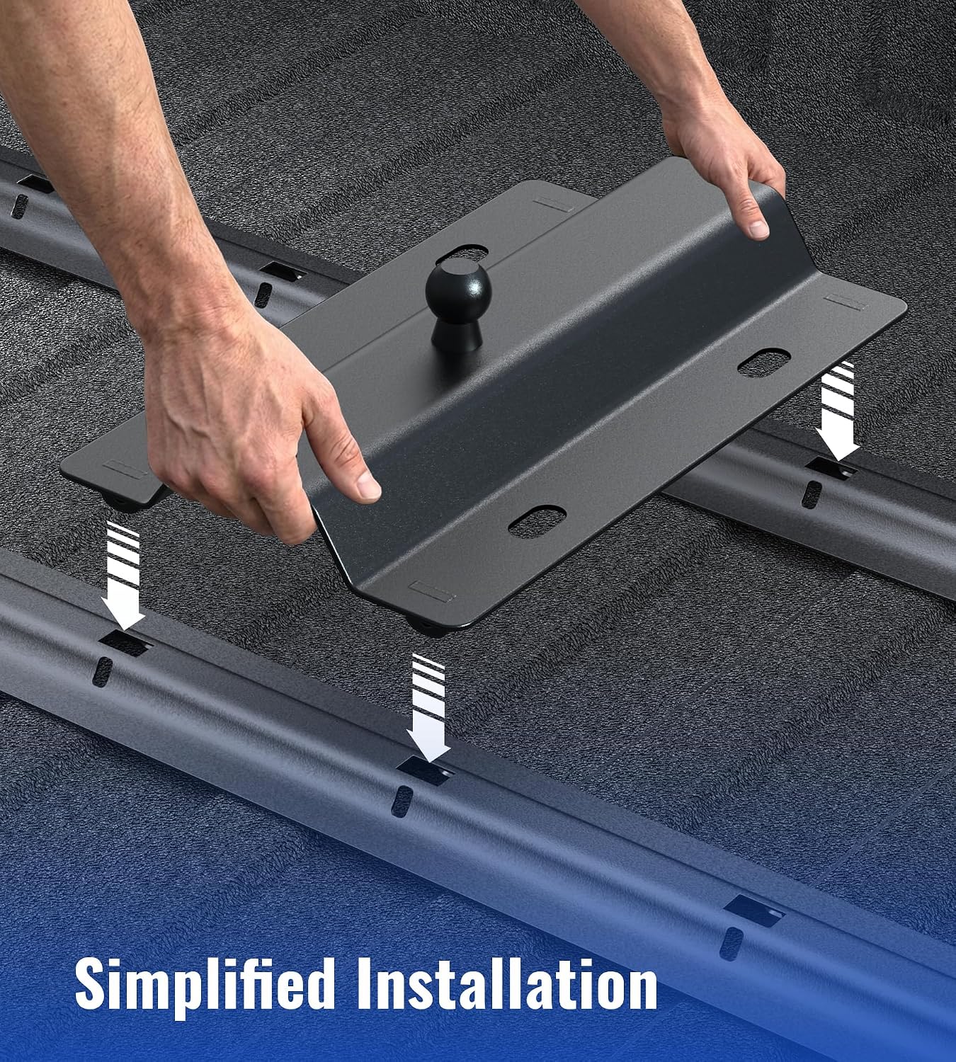 Universal 30,000 lbs Gooseneck Ball Plate Fit for All Standard 5th Wheel Rails Gooseneck Adapter Hitch