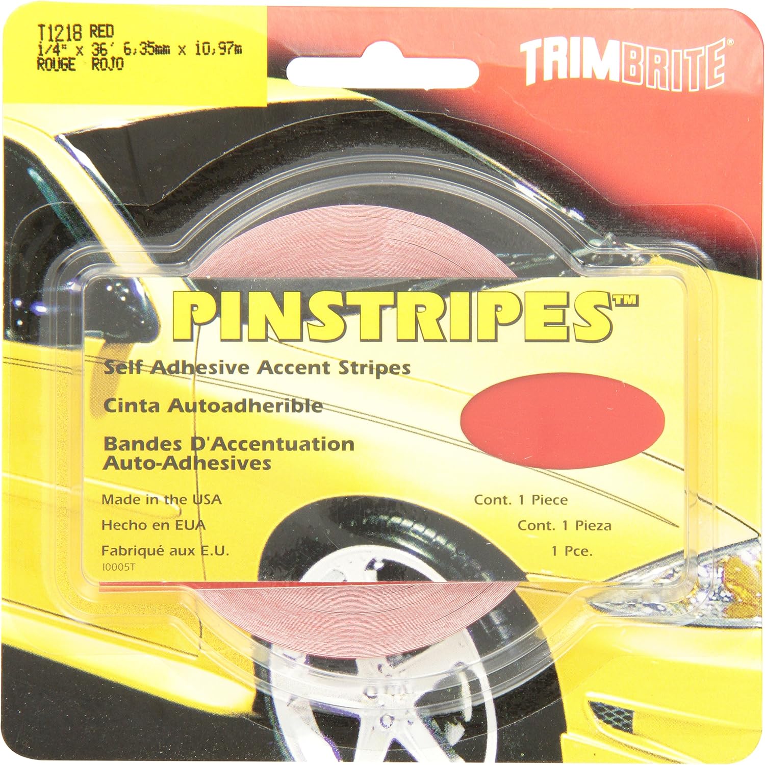 Trimbrite T1218 Trim Stripe Red 1/4 Tape
