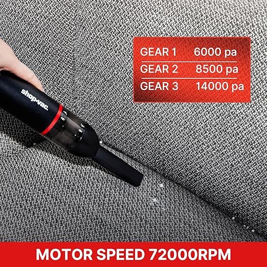 Shop-Vac Car Vacuum Cordless, 14000Pa 2-in-1 Blow/Suction Portable Air Duster - Image 5
