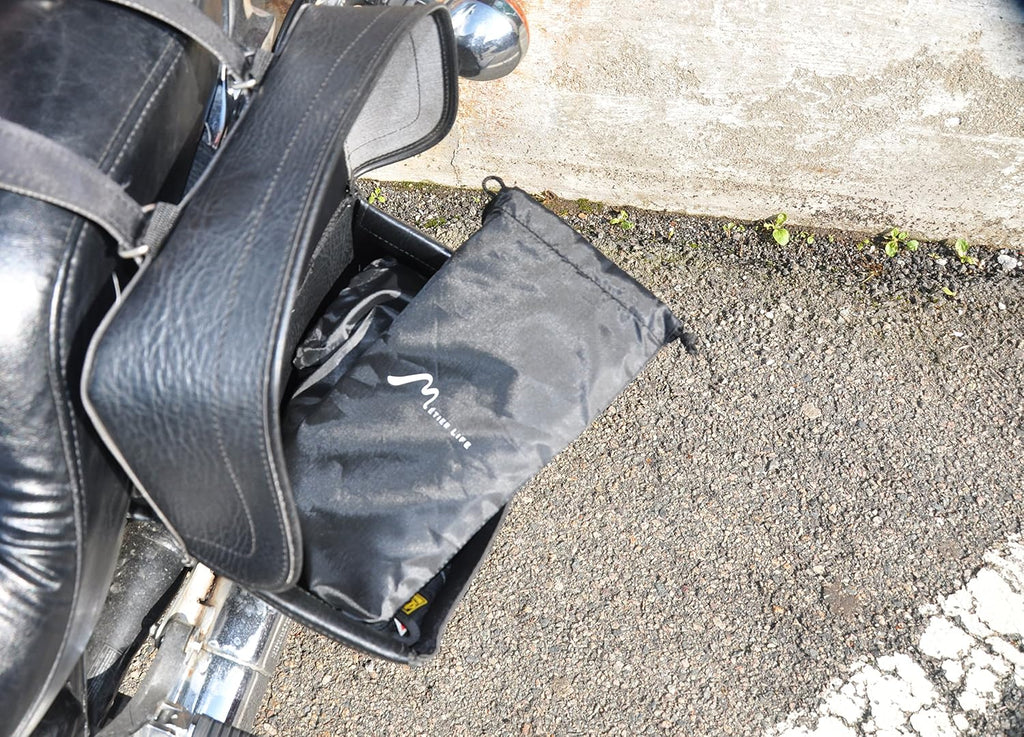 Sun Reflective Motorcycle Seat Cover Waterproof and Light Resistant Protection | Heat Resistant Shield for a Cooler Motorbike Seat | Compact with Nylon Drawstring Bag