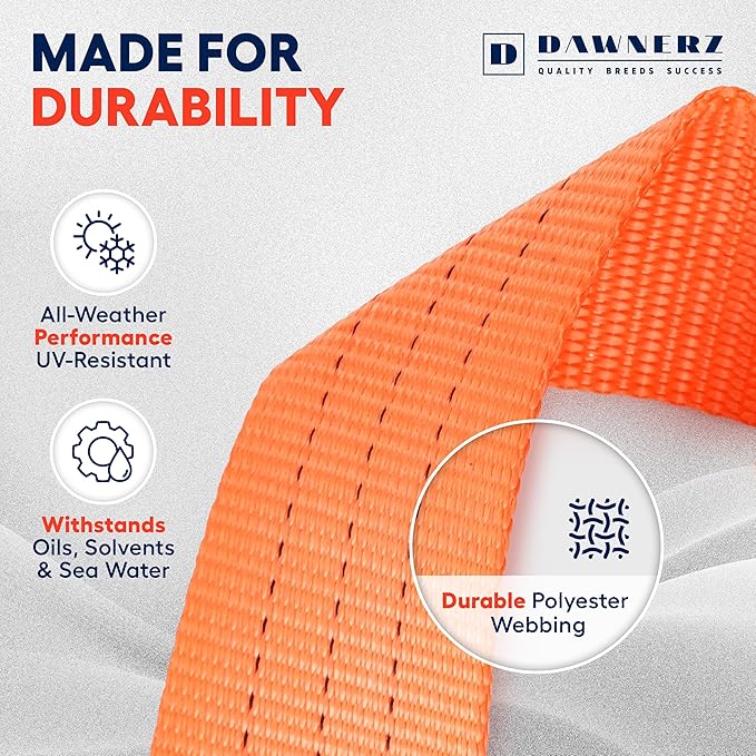 Heavy Duty Ratchet Straps 2 inch x 27 ft - 6600 Lb Breaking Strength Tie Downs - Image 6