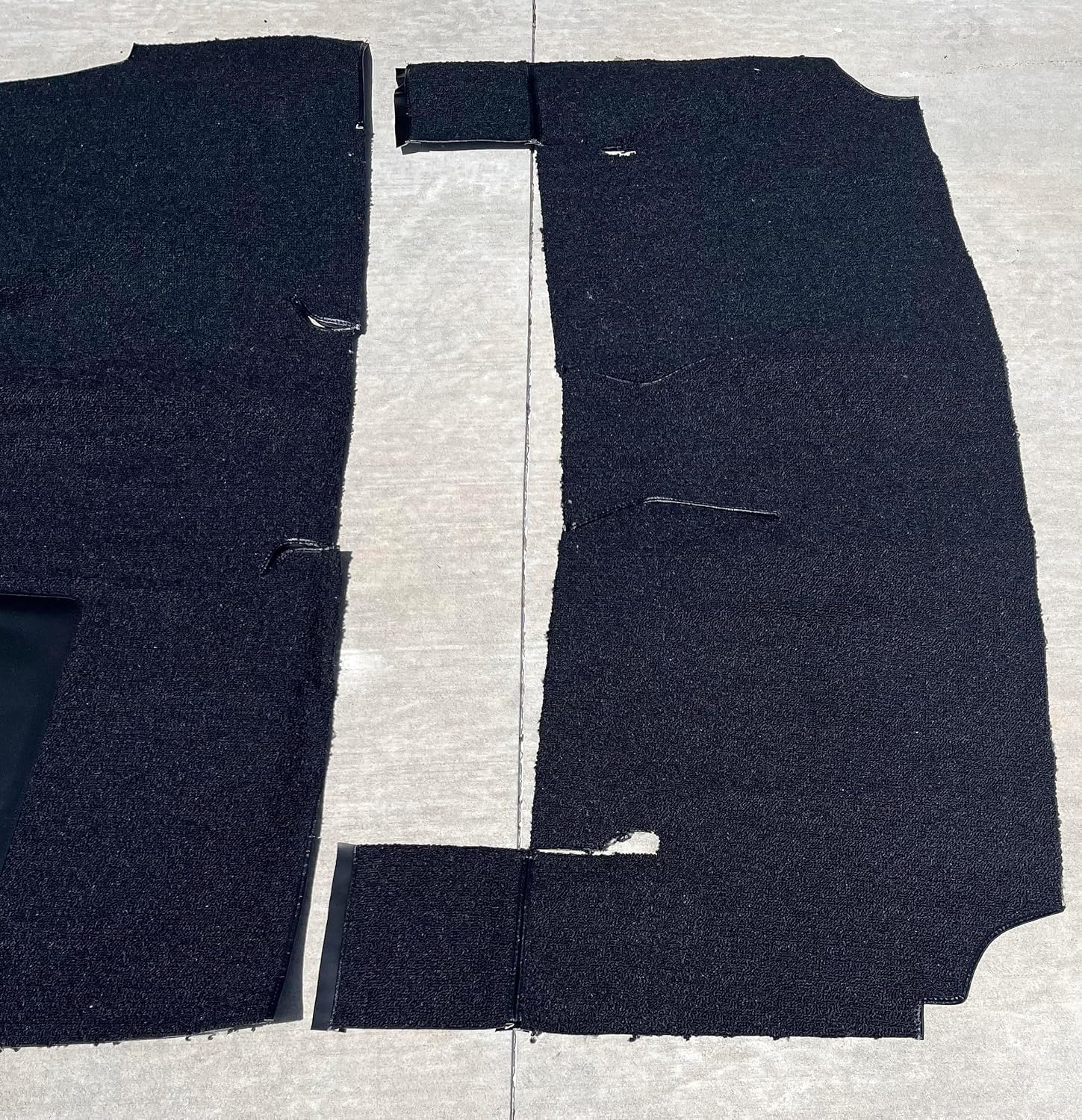 Black Loop Cut and Sewn Replacement Carpet Compatible with 1955 Chevy Bel Air 2 Door Hardtop with Bench Seat