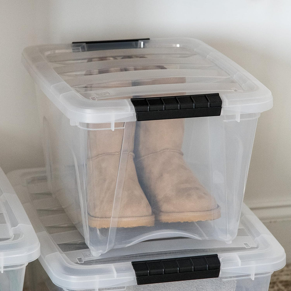 IRIS USA 6-Pack 19 Quart Storage Bins with Lids, Clear