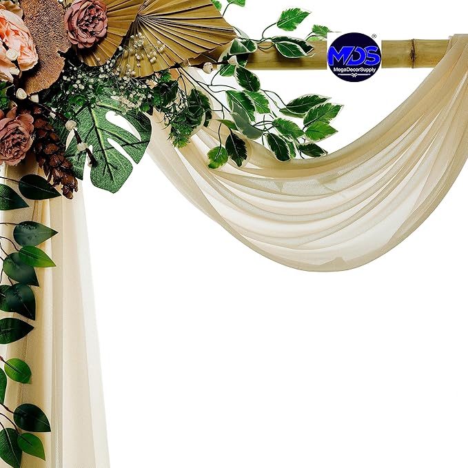 MDS Halloween Chiffon Draping Fabric - 2 Panel, 30" Wide x 50ft Long - S...
