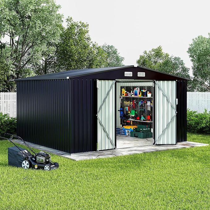 8x10x6.4 FT Outdoor Storage Sheds by GarveeLife