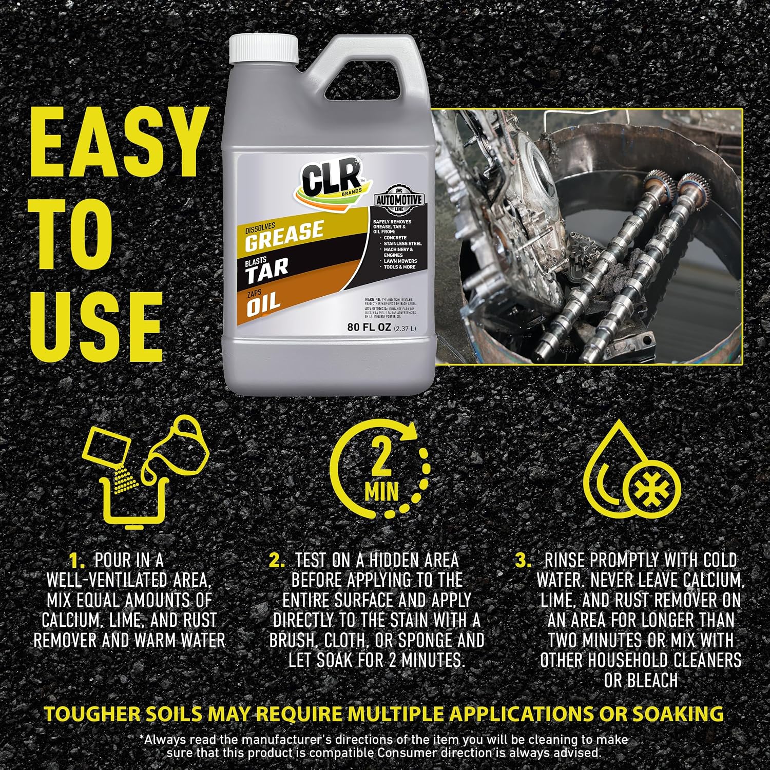 CLR Brands® Automotive Grease Tar & Oil Remover 80oz